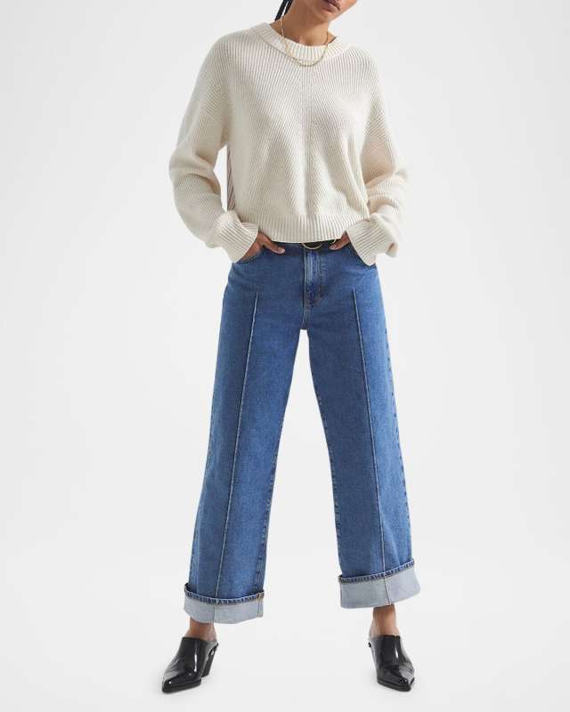 Delano Cuffed Wide-Leg Jeans